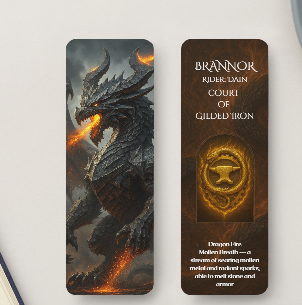 Brannor Dragonbound Bookmarks — The Court of Gilded Iron