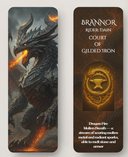 Dragonbound Bookmarks — The Court of Gilded Iron