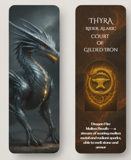 Dragonbound Bookmarks — The Court of Gilded Iron