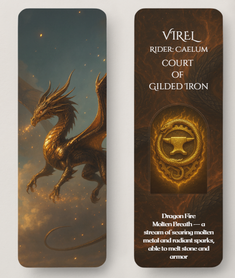 Dragonbound Bookmarks — The Court of Gilded Iron