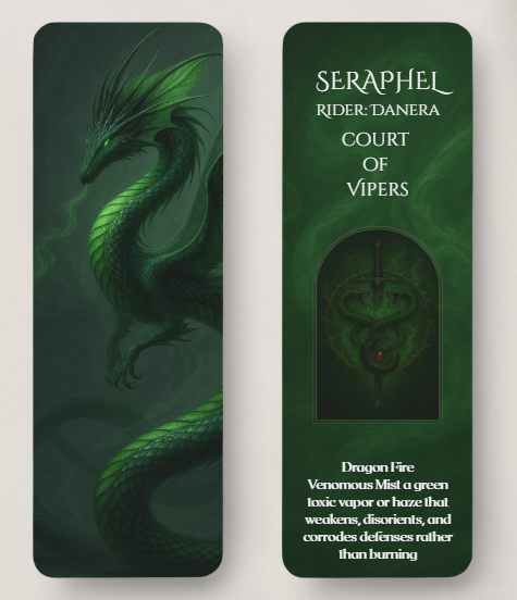 Seraphel Dragonbound Bookmarks — The Court of Gilded Iron