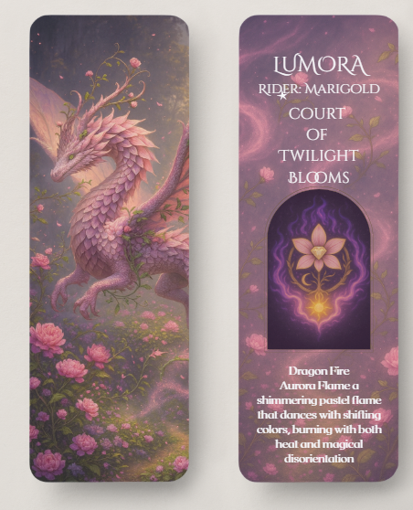 Lumora Dragonbound Bookmarks — The Court of Gilded Iron Lumora