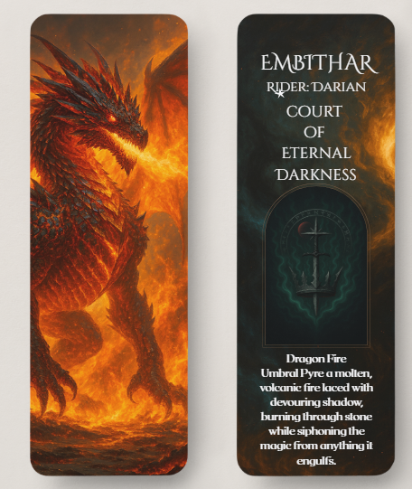 Embithar Dragonbound Bookmarks — The Court of Gilded Iron