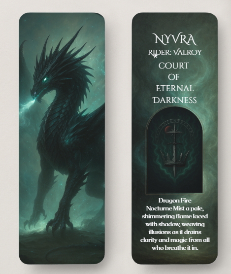 Nyvra Dragonbound Bookmarks — The Court of Gilded Iron